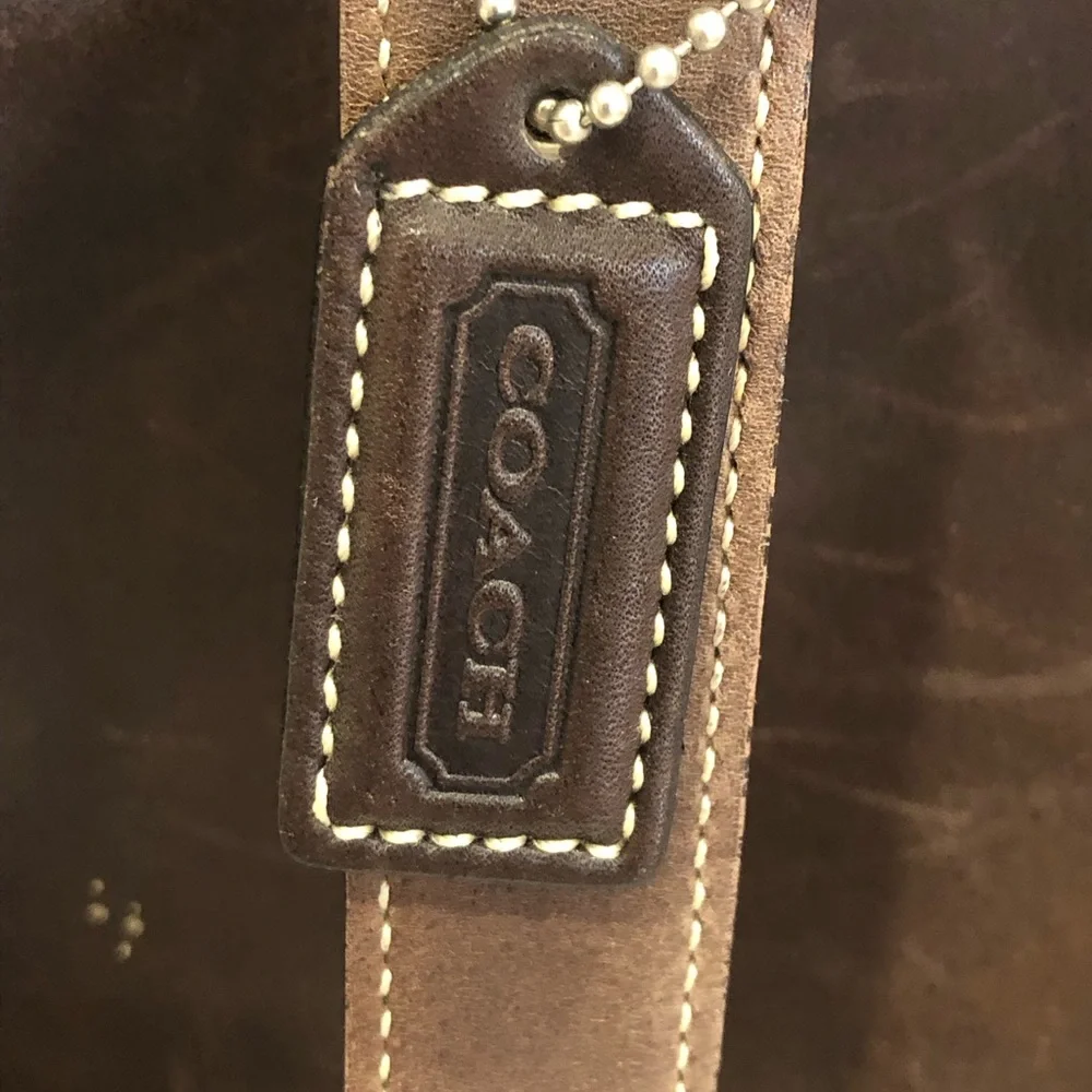 Vintage Leather Coach Tote Bag